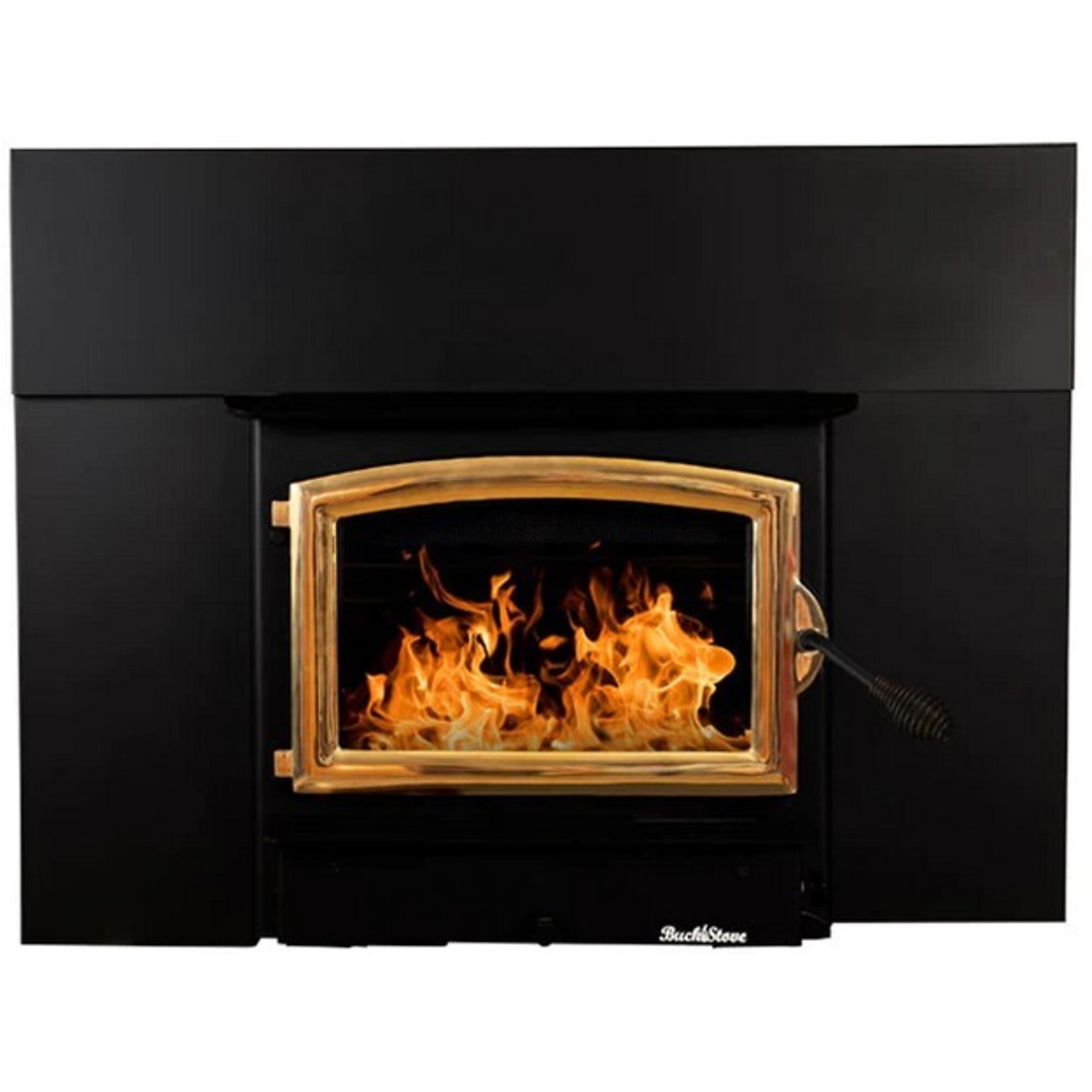 Buck, Wood Burning Insert with Gold Door and Blower, Heat Output 28901 Btu/hour, Heating Capability 1800 ft², Model# FP 21GSI